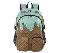 HMZXZ Zainetto da viaggio con gelato alla menta, borsa per computer portatile, borsa robusta per scuola, biscotti, università, 35,5 cm