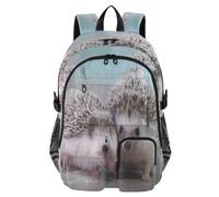 HMZXZ Zaino da viaggio per computer portatile con simpatico riccio per gli amanti degli animali, borsa robusta per la scuola, 35,5 cm