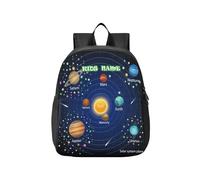 HMZXZ Zaino Personalizzato Bambino Sistema Solare Pianeti Stelle Mini Zaino Ragazzi/Ragazze Galaxy Spazio Personalizzabile Zaino Scuola Materna Borse Scuola Materna 13 Pollici, Multi