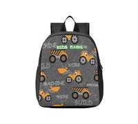 HMZXZ Zaino personalizzato Macchine da costruzione per bambini Mini zaino per ragazzi/ragazze camion trattore zaino personalizzabile asilo borse per scuola materna 13 pollici, Multi