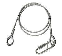 hn-sound - S 45100 Corda di sicurezza di 4 mm con elemento a vite, 1 m