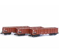 HN6414 Arnold N FS set tre carri Eaos FS con carico di rottami metalli, Scala N