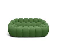 HNBCYRND Divano a Due posti Curvo con Cuscino in Memory Foam, Divano con Rotondo, poltrone a Sacco con mobili Funky per Il Soggiorno(Size:3seat 240×120×75cm,Color:Green)