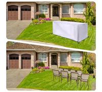HNBFKD Copertura per Mobili da Giardino 260x120x100cm/LxWxH Copertura Tavolo Esterno Impermeabile per Esterni con Eorda e Fibbia di Sicurezza, Tessuto Oxford 420D per Tavolo, Sedia e Divano