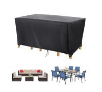 HNBFKD Copertura per Mobili da Giardino Nera - 150x125x80cm/LxWxH - Impermeabile e Resistente, Protezione da Pioggia, Polvere e Raggi UV, Copertura per Tavolo da Patio, Sedie e Divano da Esterno