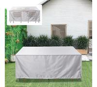 HNBFKD Coperture per Mobili da Giardino 300x120x80cm/LxWxH Telo Copri Tavoli da Terrazza per Tavolo e Sedie da Giardino, Impermeabile, Antivento, Anti-UV, Tessuto Oxford 420D Rettangolare