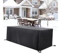 HNBFKD Coperture per Mobili da Giardino Rettangolare 290x80x130cm/LxWxH Impermeabile Copertura Tavolo Giardino Esterno Antivento Telo Copri Arredo, Resistente allo Strappo Oxford per Tavolo e Sedie