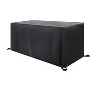 HNBFKD Copritavolo da Giardino Rettangolare 80x50x45cm/LxWxH Extra Large Coperture per Mobili da Giardino Oxford Impermeabile Anti-UV Antivento Copertura da Tavolo da Giardino Nero