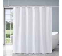 HNBFKD Tenda da doccia impermeabile Tende da bagno semplici bianche Tenda da bagno resistente all'acqua per casa/hotel con anelli 80x180cm/31x71in(WxH)