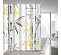 HNBFKD Tenda da doccia stampata con pittura di bambù e inchiostro cinese, tessuto in poliestere impermeabile, con ganci, tenda da doccia impermeabile 80x120cm/31x47in(WxH)