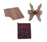 HNBGNNMRO Outdoor Camping Bucket Rack, Multifunctional Folding Storage Stand, Concave Corner Design with Cup Hanging Holes, Portable MDF Rack for Hiking Picnics Beach Fishing and Home Use