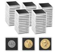 HNBTX 50 PCS Capsule per Monete,Porta Monete da Collezione,17/20/25/27/30/33/38/40mm MüNzen Aufbewahrung,per Monetes Regolabili Schiuma Guarnizione per Raccoglitore Numismatica