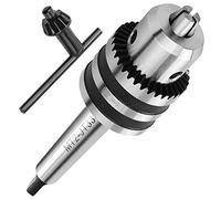 HNBun Mandrino per trapano da 1/32" - 5/8", convertitore adattatore per mandrino per trapano resistente con gambo MT2 a cambio rapido con chiave per mandrino