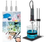 HNBYLMM Omogeneizzatore emulsionante, omogeneizzatore Portatile ad Alta velocità da 9.000 a 25.000 Giri/min con sonda in Acciaio Inossidabile 316, 6 velocità Regolabili, con Supporto,3Heads