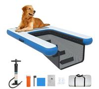 HNBYLMM Rampa per Piscina per Cani, rampa Pieghevole per Barca per Cani, Piattaforma Antiscivolo in Eva per Cani Fino a 60 kg, rampa Gonfiabile per Cani per Piscina, molo, Lago, Mare,Blue-120X90X10cm