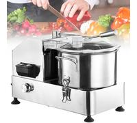 HNBYLMM Robot da Cucina Commerciale, Tritatutto Elettrico per Verdure da 1800 W, tritacarne Multifunzione in Acciaio Inox, con Lama Curva a S e manopola di velocità, per cucine e ristoranti,6L