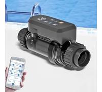 HNBYLMM Sis-Tema di Clorazione ad Acqua Salata, Generatore di Cloro Sale con Controllo Tramite App Intelligente, Protezione a Sei Allarmi, Autopulente, Piscina Fino a 10000-60000 Gallon,15g/h