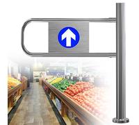 HNBYLMM Supermercato entrata Sicurezza cancello, Cancello di Sicurezza a Battente a Molla, Cancello a Battente Universale en Acciaio Inossidabile, Cancello a Chiusura Automatica per Biblioteca,Left