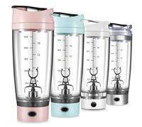 HNCY 600 ml Shaker Proteine Elettrico, Bottiglia shaker, Senza BPA, Portatile Mixer Cup, Tazze Shaker ricaricabile USB C per Frullati Proteici, Protein Shaker Bottle per Frullati Proteici - rosa