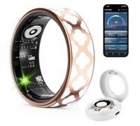 HNCY Smart Ring, Anello Smart Uomo Donna, Anello Intelligente con Custodia Ricarica, IP68 impermeabile Smartring Fitness, Anello Smart con Monitoraggio del Sonno/Frequenza Cardiaca/SpO2/Sport (8#)