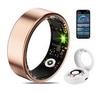 HNCY Smart Ring, Anello Smart Uomo Donna, IP68 Smartring Fitness Tracker, Smart Ring con Monitoraggio del Sonno/Frequenza Cardiaca/SpO2/Sport Monitoraggio, Compatible Android iOS (Rosa oro, 9#)