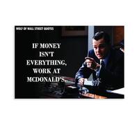 Hndeial Poster su tela ispirato al film "The Wolf of Wall Street", decorazione artistica da parete per soggiorno, camera da letto, decorazione senza cornice, 40 x 60 cm