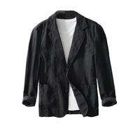 Hndudnff Giacca casual da uomo a righe quattro stagioni tinta unita giacca da strada allentata, Immagine Color2., 4XL