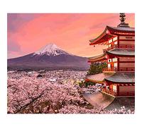 HNDXLHH Diamond Painting Kit Completo 40x50cm Monte Fuji Giappone Diamond Painting Grandi Dimensioni Strass Quadri con Perline Adulti Pittura Diamante 5d Fai da Te Punto Croce for Home Wall Decor