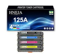 HNEJA Cartucce Toner 125A (con Chip) CB540A CB541A CB543A CB542A Cartuccia Toner Sostitutiva per HP CP1213 CP1214 CP1215 CP1216 CP1217 CP1513n CP1514n CP1515n CP1516n Stampante,4 Colors-1Pack