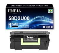 HNEJA Cartucce Toner 58D2U00 per Lexmark MS725DVN MS821DN MS821N MS822DE MS823DN MS823N MS825DN MS826DE MX721ADE MX721ADHE MX722ADE Stampante | Alta Resa | 55000 Pagine,Black-1 Pack