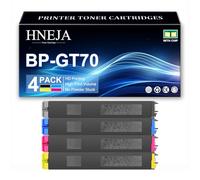 HNEJA Cartucce Toner BP-GT70 per Sharp BP-70C31 BP-70C36 BP-70C45 BP-70C55 BP-70C65 Stampante, Cartuccia Toner Ricambio Ad Alta Capacità BP-GT70-BA BP-GT70-CA BP-GT70-MA BP-GT70-YA,4 Colors-1 Pack