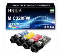 HNEJA Cartucce Toner Compatibili per Ricoh M C320FW M C320FSE Stampante, Cartuccia Toner Ad Alta Capacità 842656 842657 842642 842643 Ricambio,4 Colors-1 Pack