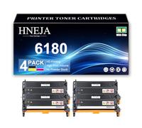 HNEJA Cartucce Toner Compatibili per Xerox Phaser 6180 6180N 6180DN 6180MFP Stampante, Alta capacità 113R00726 113R00725 113R00724 113R00723 Sostituzione Cartuccia Toner,4 Colors-1 Pack