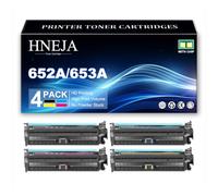 HNEJA Cartuccia Toner 652A / 653A | CF320A CF321A CF322A CF323A Cartucce Toner per HP M680dn M680f M680z Stampante,4 Colors-1 Pack