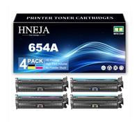 HNEJA Cartuccia Toner 654A | CF330A CF331A CF333A CF332A Cartucce Toner per HP M651n M651dn M651xh Stampante,4 Colors-1 Pack