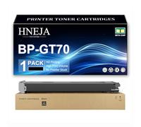 HNEJA Cartuccia Toner BP-GT70, Cartucce Toner Compatibili BP-GT70-BA BP-GT70-CA BP-GT70-MA BP-GT70-YA per Sharp BP-50C26 BP-50C31 BP-50C36 BP-50C45 BP-50C55 BP-50C65 Stampante,Black-1 Pack