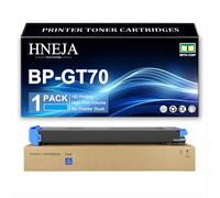 HNEJA Cartuccia Toner BP-GT70, Cartucce Toner Compatibili BP-GT70-BA BP-GT70-CA BP-GT70-MA BP-GT70-YA per Sharp BP-50C26 BP-50C31 BP-50C36 BP-50C45 BP-50C55 BP-50C65 Stampante,Cyan-1 Pack