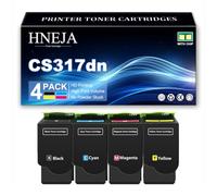 HNEJA Cartuccia Toner CS317dn, Compatibile 71B2HK0 71B2HC0 71B2HM0 71B2HY0 | per Lexmark CX317dn CX417de CX517de CS317dn CS417dn CS517de Stampanti,4 Colors-1 Pack