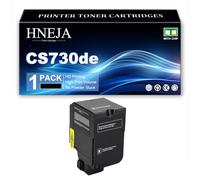 HNEJA Cartuccia Toner CS730de, Compatibile 71C2HK0 71C2HC0 71C2HY0 71C2HM0 | per Lexmark CX735adse CX737adzse CS730de CX730de CS735de Stampanti,Black-1 Pack