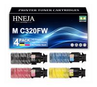 HNEJA Cartuccia Toner M C320FW, Cartucce Toner Compatibili 842656 842657 842642 842643 per Ricoh M C320FW M C320FSE Stampante,4 Colors-1 Pack