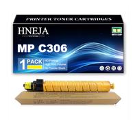HNEJA Cartuccia Toner MP C306, Cartucce Toner Compatibili 842091 842092 842093 842094 per Ricoh MP C306 C307 C307SP C307SPF C406 C407 C407SPF Stampante,Yellow-1 Pack