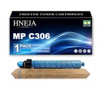 HNEJA Cartuccia Toner MP C306, Cartucce Toner Compatibili 842091 842092 842093 842094 per Ricoh MP C306 C307 C307SP C307SPF C406 C407 C407SPF Stampante,Cyan-1 Pack