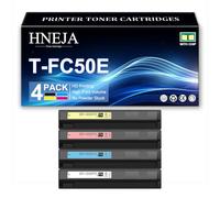 HNEJA Cartuccia Toner T-FC50E, Cartucce Toner Compatibili T-FC50EK T-FC50EC T-FC50EM T-FC50EY per Toshiba E-Studio 2555C 3555C 4555C 5055C Stampante,4 Colors-1 Pack