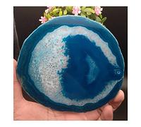 HNEJA Pietra curativa 140mm Grande Fetta di Agata Blu Geode Cristallo di Quarzo Lucido Balance Decorazione di Pietre preziose ZUZAOJUYIN