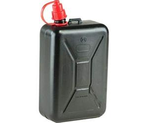 hnersdorff - Tanica per carburante standard da 2 l, HD-PE, con beccuccio di scarico integrato, colore: Nero