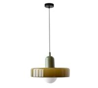 Hnexsei Lampada a Sospensione in Vetro, Lampada da Soffitto Unica con Portalampada E27 - Paralume Contemporaneo in Vetro per Cucina, Sala da Pranzo o Camera da Letto (Marrone)