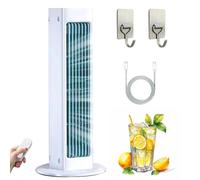 HNGKGJBL Breezamax, Qinux Brizaac Sconfiggi Il Caldo Torrido E L'Umidità All'Istante, Condizionatore Portatile con Ventola di Raffreddamento Silenziosa A 3 Velocità(A White)