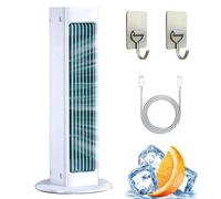 HNGKGJBL Breezamax, Raffrescatore D'Aria Breeze Max 2025, Qinux Brizaac, Sconfigge All'Istante Il Caldo Torrido E L'Umidità, Piccolo E Compatto, Ultra Silenzioso, con Telecomando A Gancio(A White)