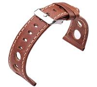 HNGM Cinturino Orologio Cinturino morbido e sottile 22mm 24mm nero marrone signore da uomo cintura cintura cintura cintura cintura fibbia (Band Color : Brown)