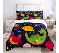 HNHDDZ Super King Set di Biancheria da letto Bambini Dinosauri Cartoni Animati 3D Animali Tema Festa di Natale Set Copripiumino 240x260 e 2 Federe per Ragazzi Ragazze Adolescenti Regalo di Natale